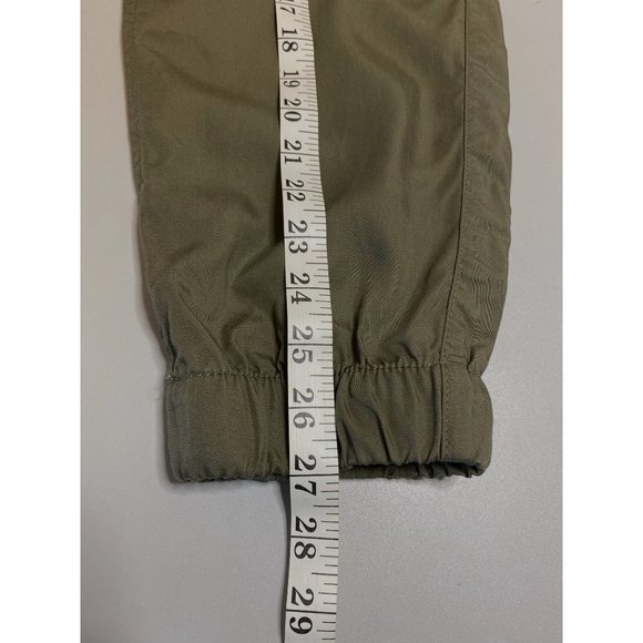 Abercrombie & Fitch Cargo Joggers Olive Green High Rise Paperbag Waist - Picture 12 of 12